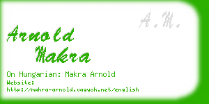arnold makra business card